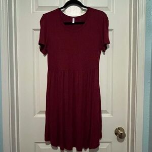 Burgundy dress